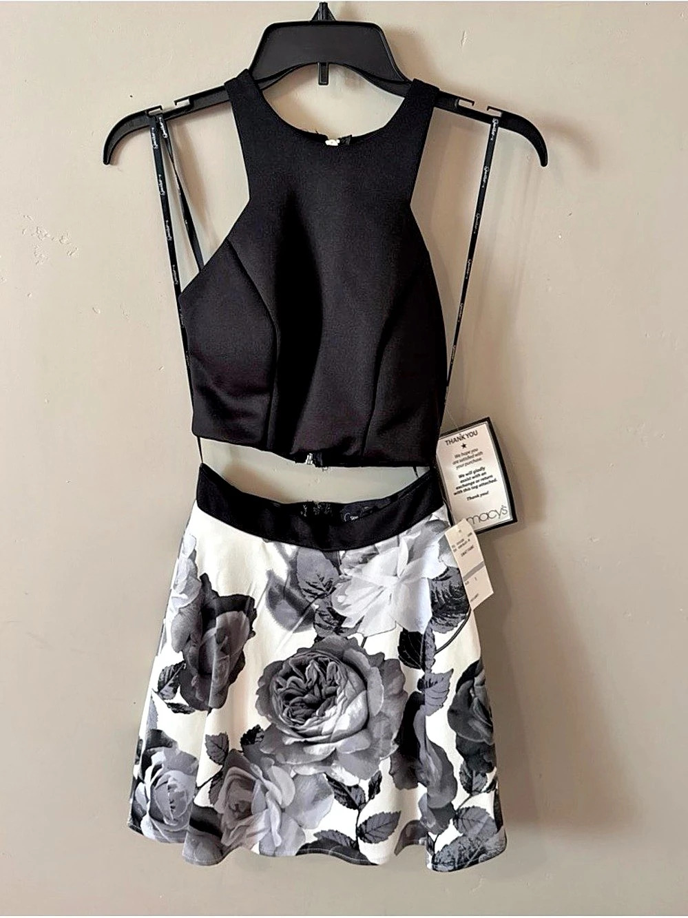 Speechless Floral Mini Dress Black & White Medium NWT, Homecoming